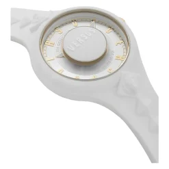 Sporty White and Gold Watch