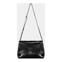 Sprækket læder Slouch taske