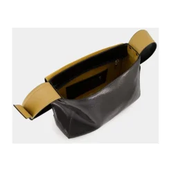 Sprækket læder Slouch taske