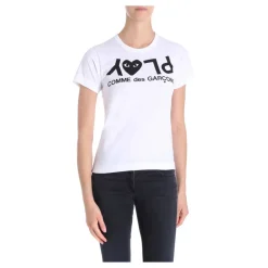 Stilfuld Hvid T-shirt med Logo Print