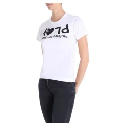 Stilfuld Hvid T-shirt med Logo Print