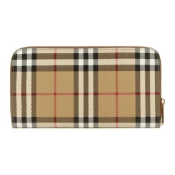 Stor Check-pung med lynlås hele vejen rundt