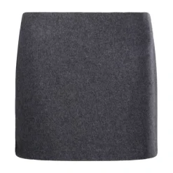 Straight Hem Wool Skirt