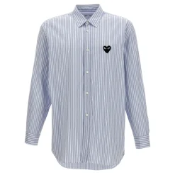 Stribet bomuldsskjorte