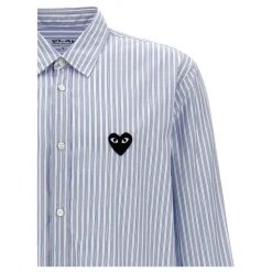 Stribet bomuldsskjorte