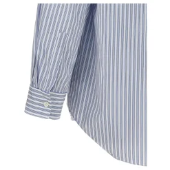 Stribet bomuldsskjorte