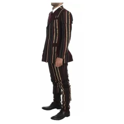 Stribet Dobbelt Brystet Slim Fit Jakkesæt