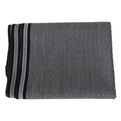 Stribet Uldtørklæde med Logo Broderi