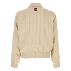 Stribet Zip-up Jakke