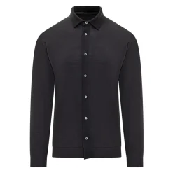 Strikket skjorte med knapper