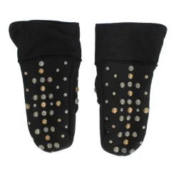 Studded Shearling Handsker - Sort