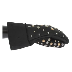 Studded Shearling Handsker - Sort
