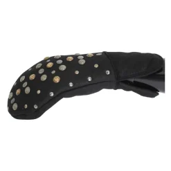 Studded Shearling Handsker - Sort