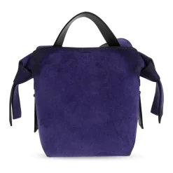 Suede Håndtaske med Logo