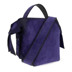 Suede Håndtaske med Logo