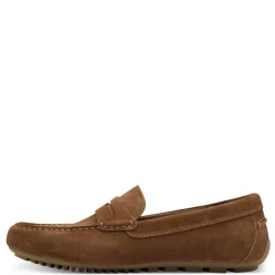 Suede Loafer i Cognac Brun