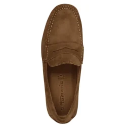 Suede Loafer i Cognac Brun
