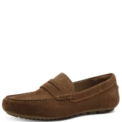 Suede Loafer i Cognac Brun
