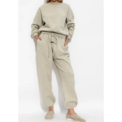 Sweatshirt med en kort stående krave