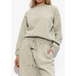 Sweatshirt med en kort stående krave