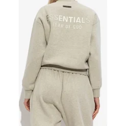 Sweatshirt med en kort stående krave