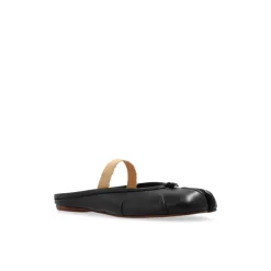 Tabi split-tå læder slides