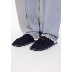 Tartan motif flannel hjemmesko