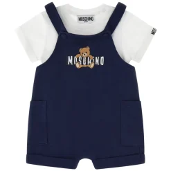 Teddy Bear T-shirt og Overalls Sæt