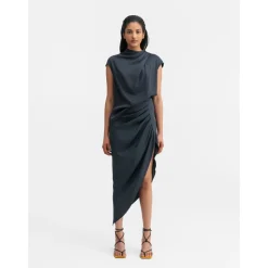 Tilda silkekjole blå