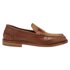To-farvet Penny Loafer i Tan & Tobak