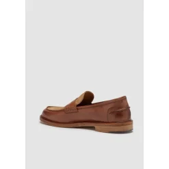To-farvet Penny Loafer i Tan & Tobak