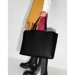 Triple-Compartment Tote Bag