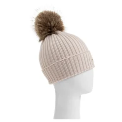 Uld Beanie med Pom Pom