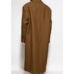 Uld dobbeltradet frakke