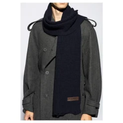 Uld Logo Patch Strik Tørklæde