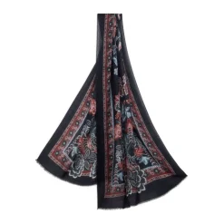 Uld og Cashmere Jacquard Tørklæde