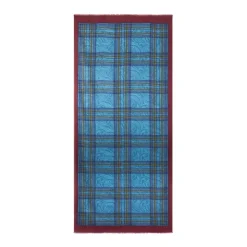 Uld- og silketørklæde med print