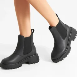 Vandtæt Sort Chelsea Støvle til Kvinder