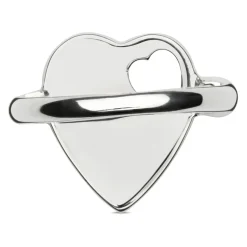 Varemærke Ring i sterlingsølv med hjertemotiv