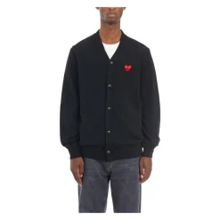 V-Hals Logo Cardigan Sweater