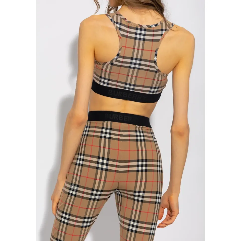 Vintage Check-Print Sports-BH