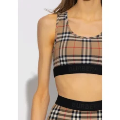 Vintage Check-Print Sports-BH