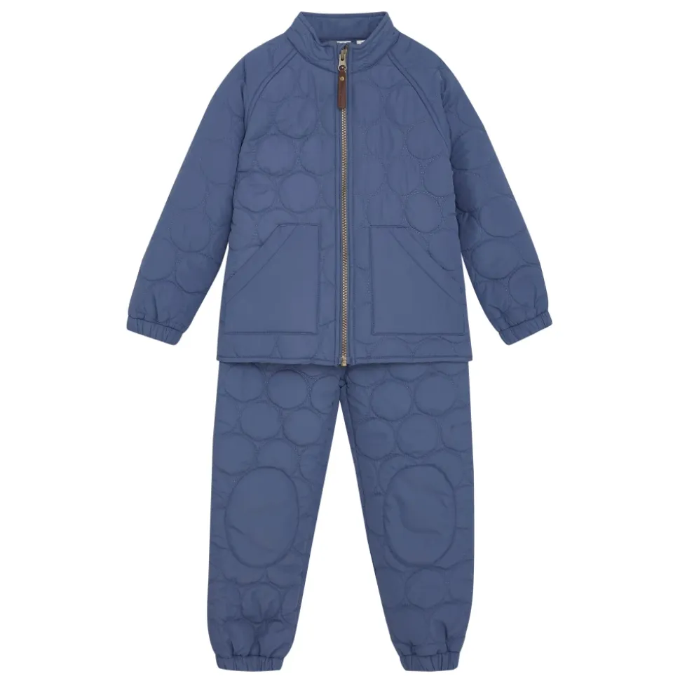 Vintage Indigo Termosæt med Cirkelmønster