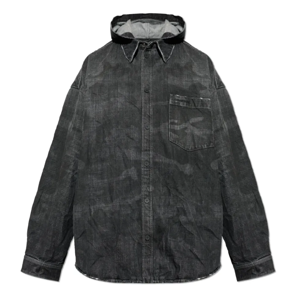 Vintage-Effect Denimjakke