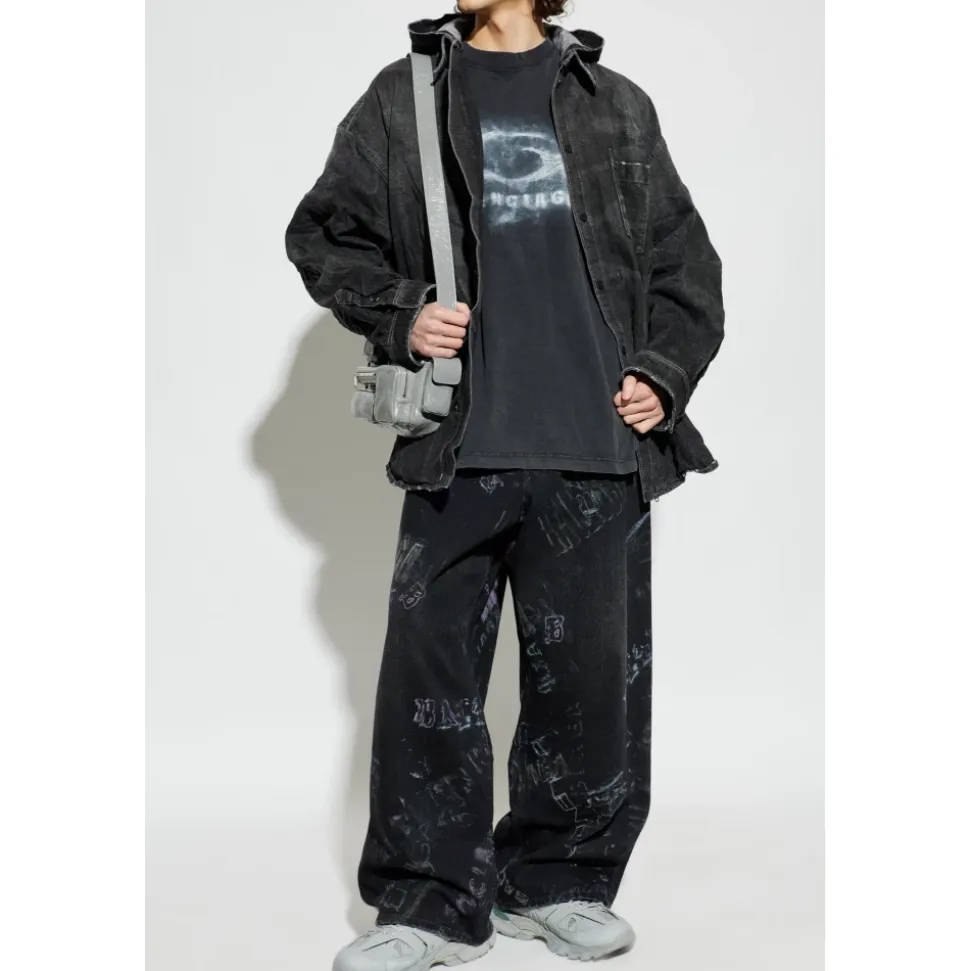 Vintage-Effect Denimjakke