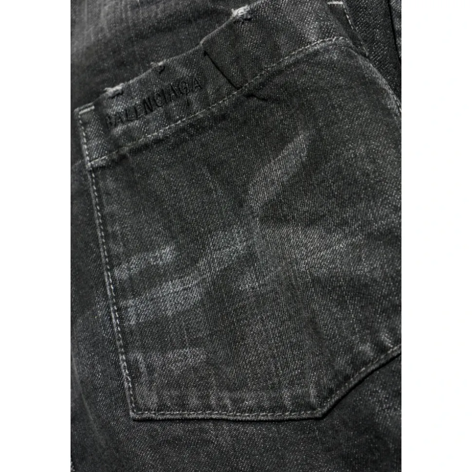 Vintage-Effect Denimjakke