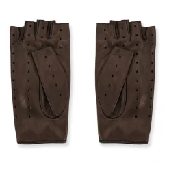VLogo Fingerless Leather Gloves