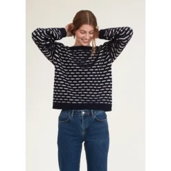 Wava Sweater - Mørkeblå Strik