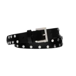 WC301 Bælte i kalveskind med nitter