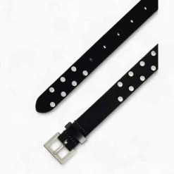 WC301 Bælte i kalveskind med nitter